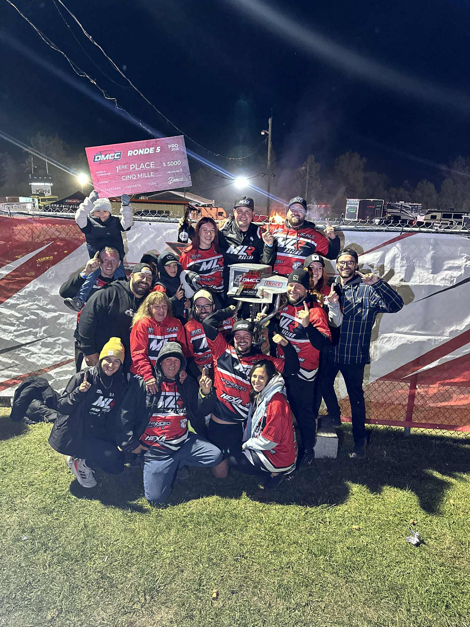 MLR Racing team celebrating a drift championship result